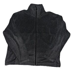 Columbia Full Zip Charcoal Gray Fleece Jacket Men's XXL